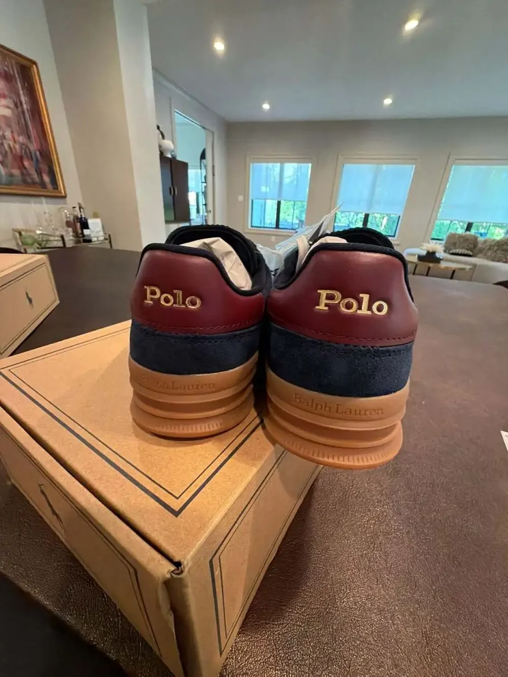 Polo Ralph Lauren Heritage Aera Suede Sneakers men’s 8.5 women’s 10 navy